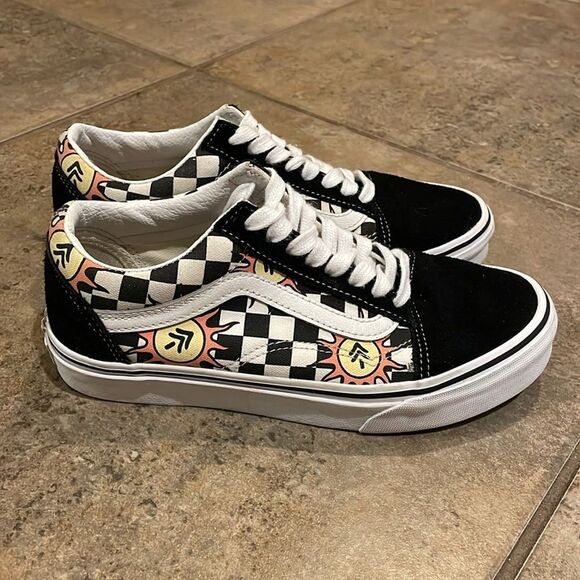 Vans Park Projects Black White Checkerboard Low Top Sneaker Shoes Unisex M6.5 W8 - Picture 10 of 14